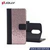Противоударный глянцевый чехол-книжка для мобильного телефона LG K8