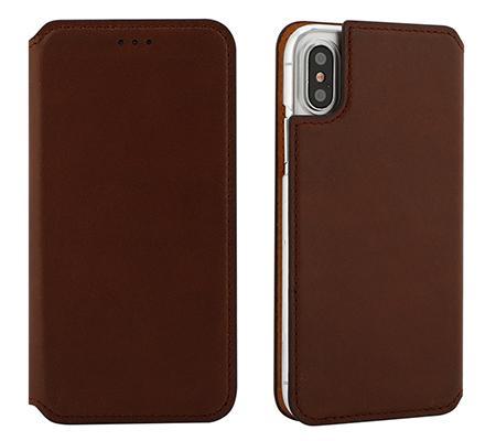 Чехол-книжка из натуральной кожи, чехол для iPhone X