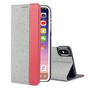 Грязезащитный тканевый чехол-книжка с карманом под карты, чехол для iPhone X